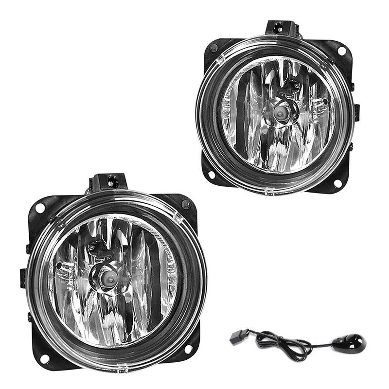 A ABIGAIL Driving Fog Lights Lamps Replacement for 05-06 Ford Escape, 03-04 Ford Mustang Cobra (SVT Model Only), 02-04 Ford Focus SVT, 2002 Lincoln LS with H10 12V 42W Halogen Bulbs (Clear Lens) - Image 1